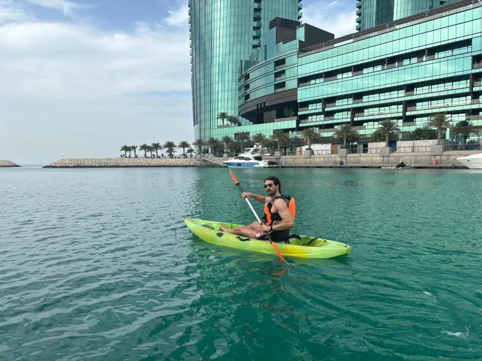 (The Kayak Club) Single Kayak Adventure in Bahrain Harbor for 1 or 2 hours