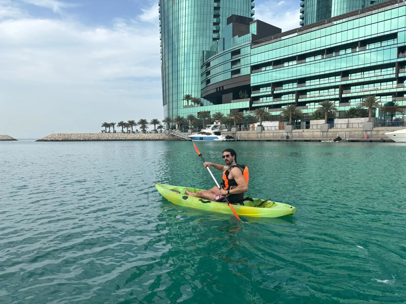 (The Kayak Club) Single Kayak Adventure in Bahrain Harbor for 1 or 2 hours